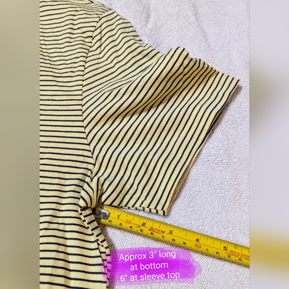 Joe Fresh men's med BNWT yellow with black stripes T shirt - Picture 9 of 9